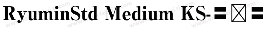 RyuminStd Medium KS字体转换